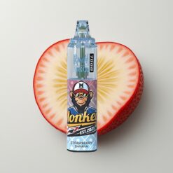 Jahodovo-Bananová RandM Fumot Tornado 7000 Puffs s RGB Světlem