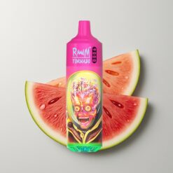 Malina Vodní Meloun RandM Fumot Tornado 9000 Puffs RGB Display