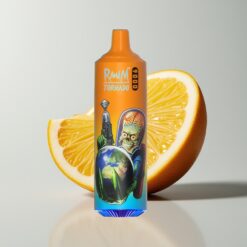 Oranžová Soda RandM Fumot Tornado 9000 Puffs s Mřížkovou Cívkou
